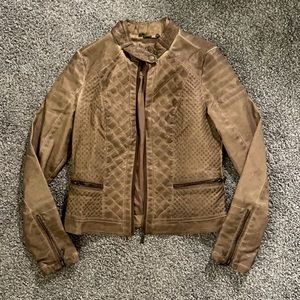 Brown faux leather jacket
